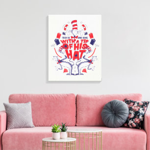 Cat in the Hat  He Was Gone With A Tip of His Hat Canvas Print