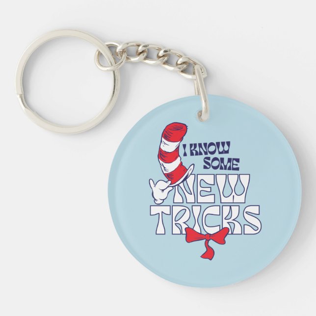 Cat In the Hat | I Know Some New Tricks Keychain (Front)