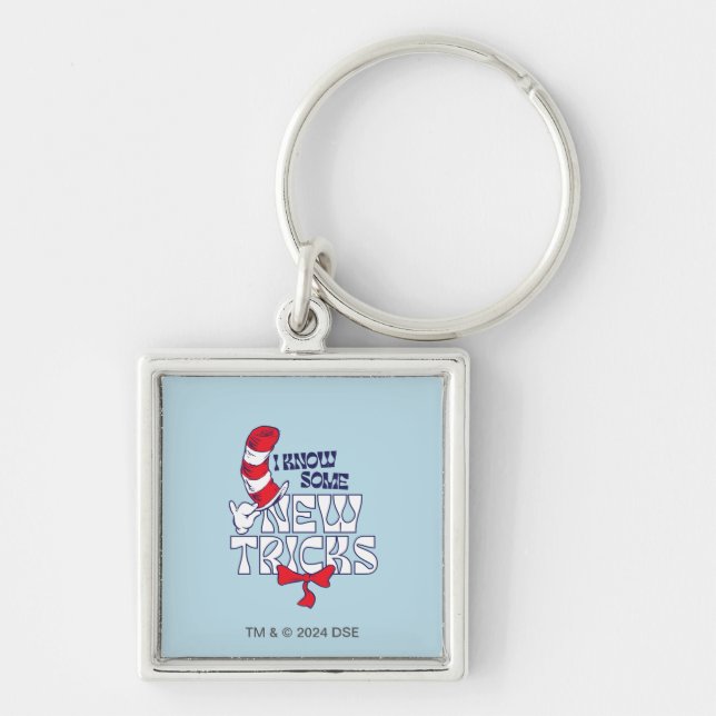 Cat In the Hat | I Know Some New Tricks Keychain (Front)