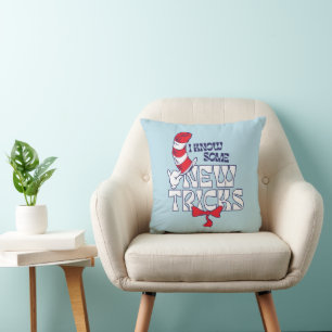 Cat In the Hat   I Know Some New Tricks Throw Pillow