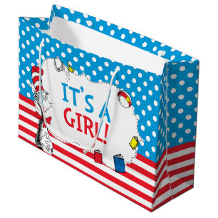 Cat in the Hat   It's a Girl Baby Shower Large Gift Bag