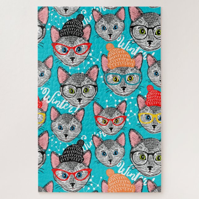 Cat in the hat jigsaw puzzle (Vertical)