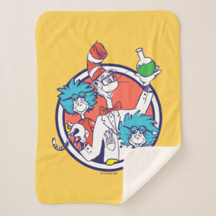 Cat in the Hat & Lab Tech One Lab Tech Two Sherpa Blanket