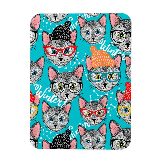 Cat in the hat magnet (Vertical)