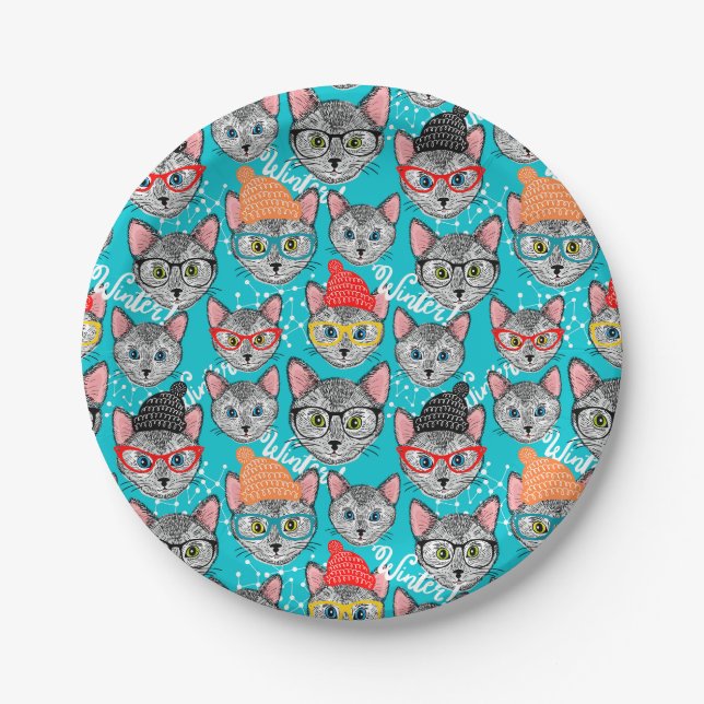 Cat in the hat paper plate (Front)