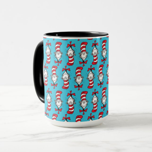 Cat In The Hat Pattern Mug (Front Left)