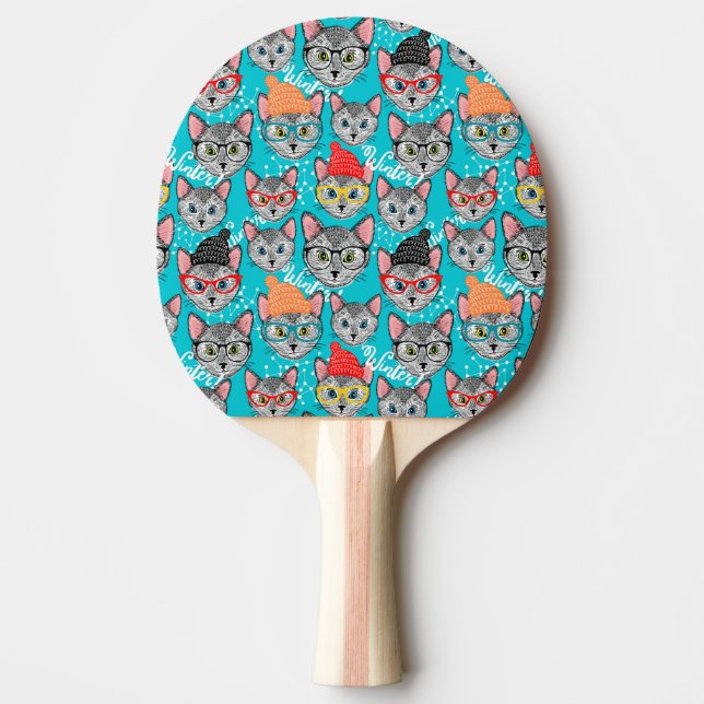 Cat in the hat ping pong paddle (Front)