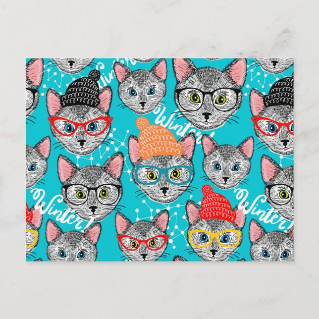 Cat in the hat postcard (Front)