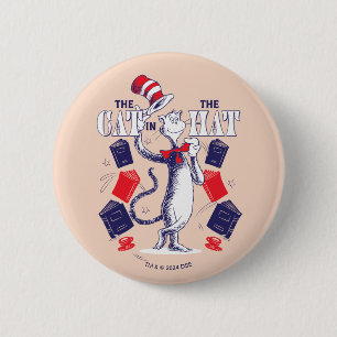 Cat In the Hat   Reading Books 2 Inch Round Button