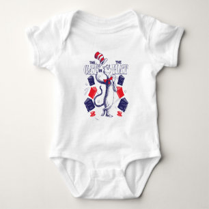 Cat In the Hat   Reading Books Baby Bodysuit