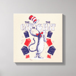 Cat In the Hat   Reading Books Canvas Print