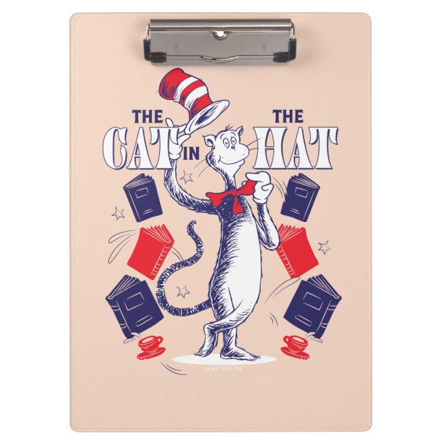 Cat In the Hat | Reading Books Clipboard (Front)