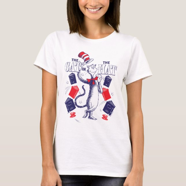 Cat In the Hat | Reading Books T-Shirt (Front)