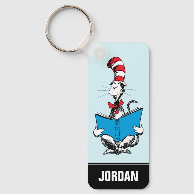 Cat in the Hat Reading Keychain (Front)
