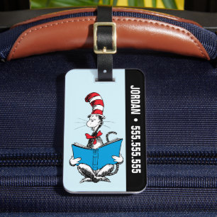Cat in the Hat Reading Luggage Tag