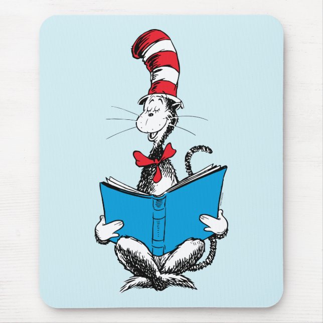 Cat in the Hat Reading Mouse Pad (Front)
