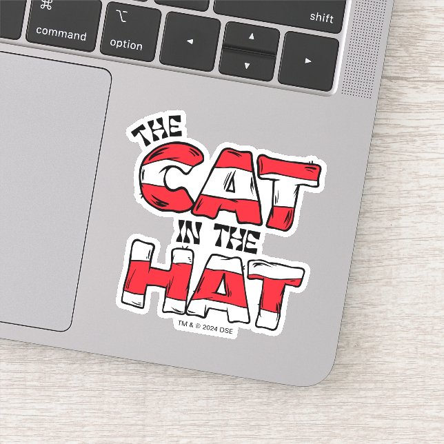 Cat In the Hat | Red & White Striped Text (Detail)