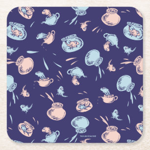 Cat In The Hat   The Fish Pattern Square Paper Coaster
