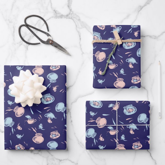 Cat In The Hat | The Fish Pattern Wrapping Paper Sheet (Front)