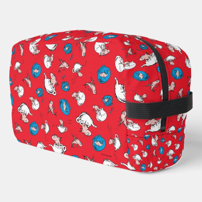 Cat In The Hat | The Fish Red Pattern Dopp Kit (Left Corner)