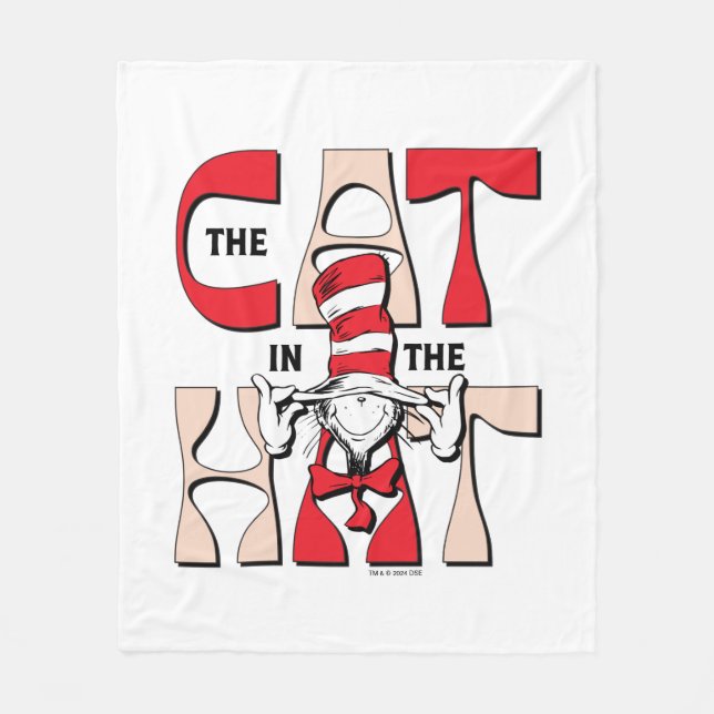 Cat In the Hat | The Silly Cat In The Hat Fleece Blanket (Front)