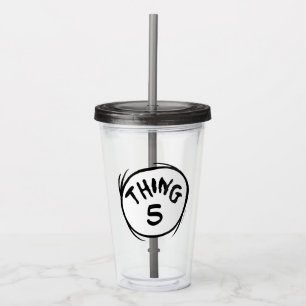 Cat in the Hat   Thing 1 Thing 2 - Custom Thing 2 Acrylic Tumbler