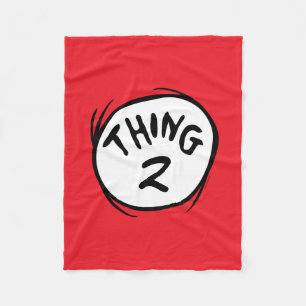 Cat in the Hat   Thing 1 Thing 2 - Custom Thing 2 Fleece Blanket