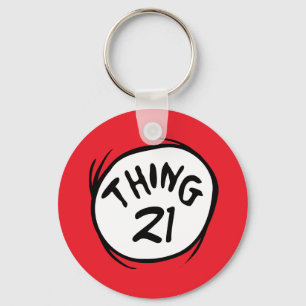 Cat in the Hat   Thing 1 Thing 2 - Custom Thing 2 Keychain