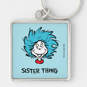 Cat in the Hat   Thing 1 Thing 2 - Sister Thing Keychain