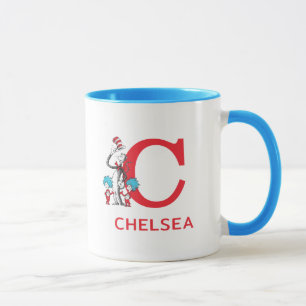Cat in the Hat, Thing One Name & Monogram C Mug