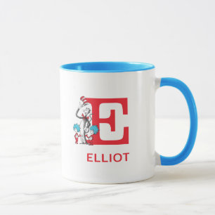 Cat in the Hat, Thing One Name & Monogram E Mug