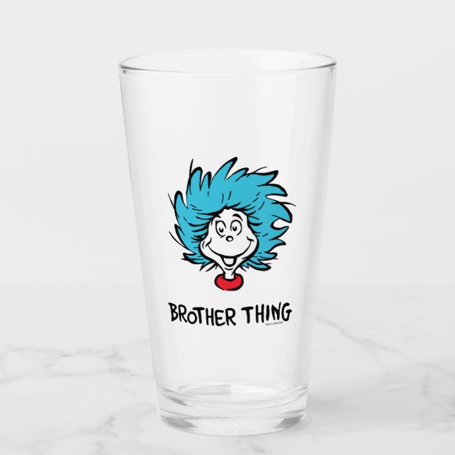 Cat in the Hat Thing One Thing Two Brother Thing Glass (Front)