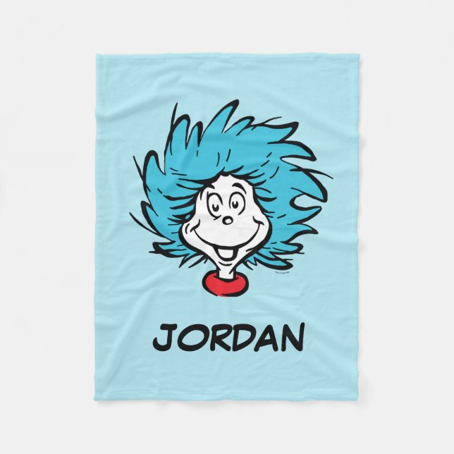 Cat in the Hat Thing One Thing Two - Custom Thing Fleece Blanket (Front)