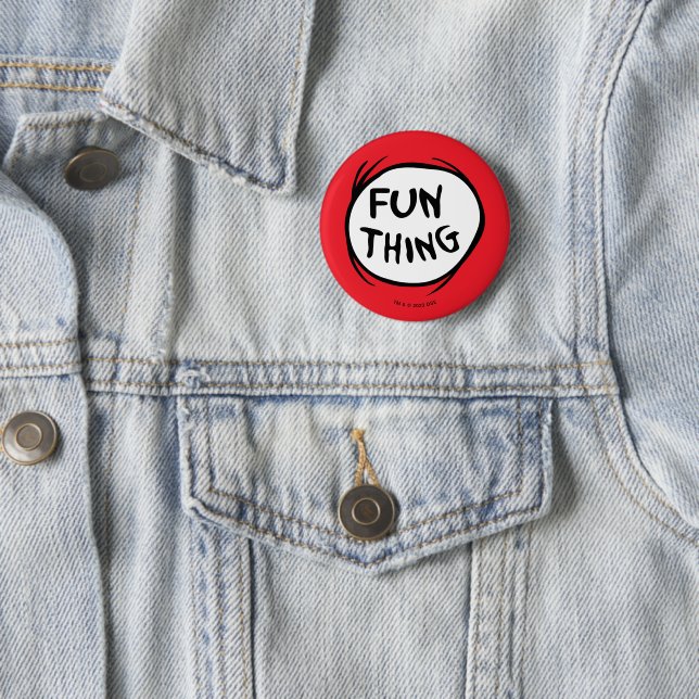 Cat in the Hat | Thing One Thing Two - Fun Thing 2 Inch Round Button (In Situ)