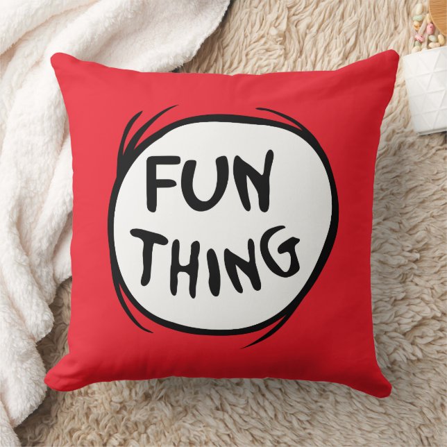 Cat in the Hat | Thing One Thing Two - Fun Thing Throw Pillow (Blanket)