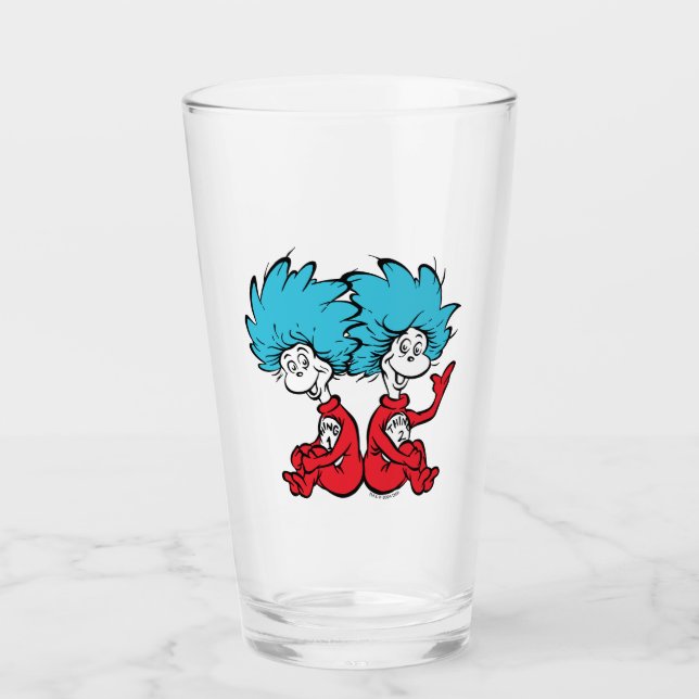 Cat in the Hat Thing One & Thing Two Glass (Front)