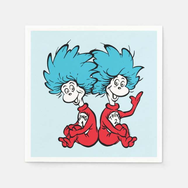 Cat in the Hat Thing One & Thing Two Napkin (Front)
