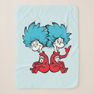 Cat in the Hat Thing One & Thing Two Sherpa Blanket