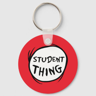 Cat in the Hat Thing One Thing Two Student Thing Keychain