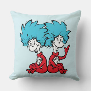 Cat in the Hat Thing One & Thing Two Throw Pillow