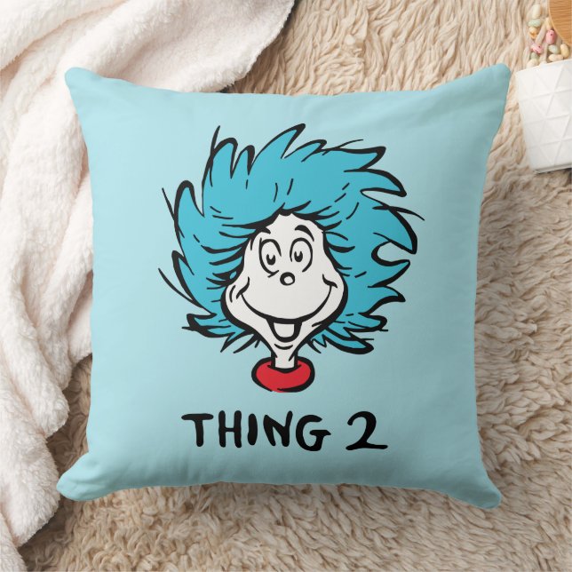 Cat in the Hat | Thing Two Throw Pillow (Blanket)