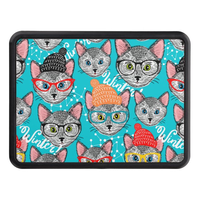 Cat in the hat trailer hitch cover (Front)