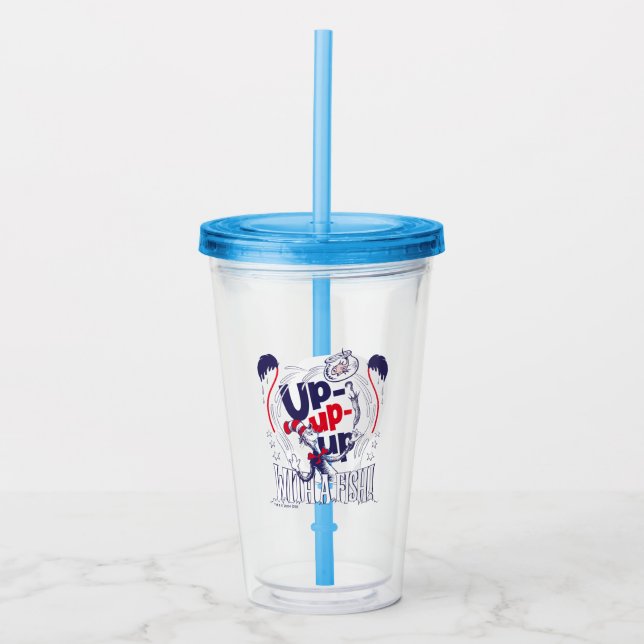 Cat In the Hat | Up-Up-Up With A Fish Acrylic Tumbler (Front)