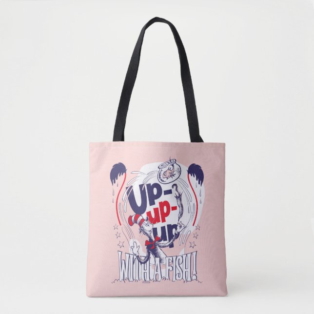 Cat In the Hat | Up-Up-Up With A Fish Tote Bag (Front)