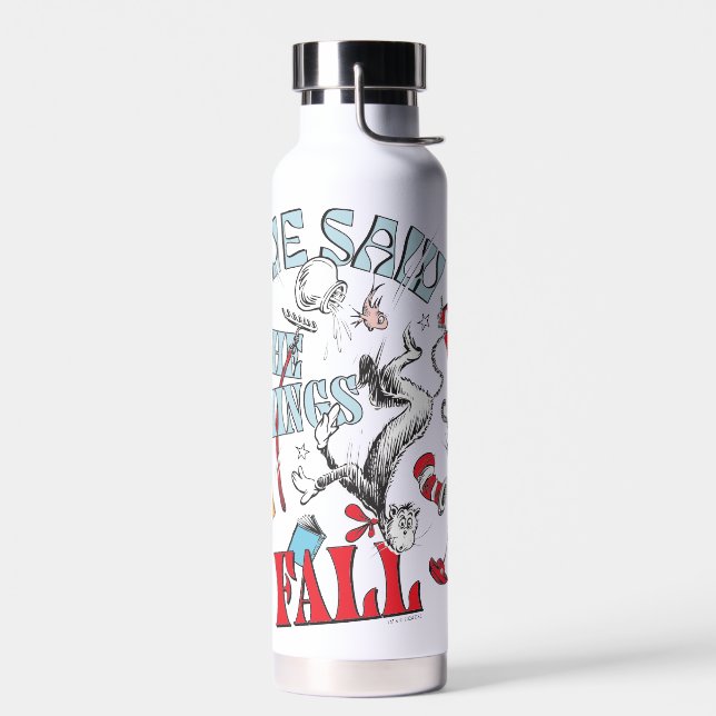 Cat In the Hat | We Saw All the Things Fall Water Bottle (Left)