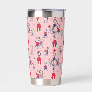 Cat In The Hat   With Kids Pattern Insulated Tumbler