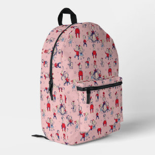 Cat In The Hat   With Kids Pattern Printed Backpack