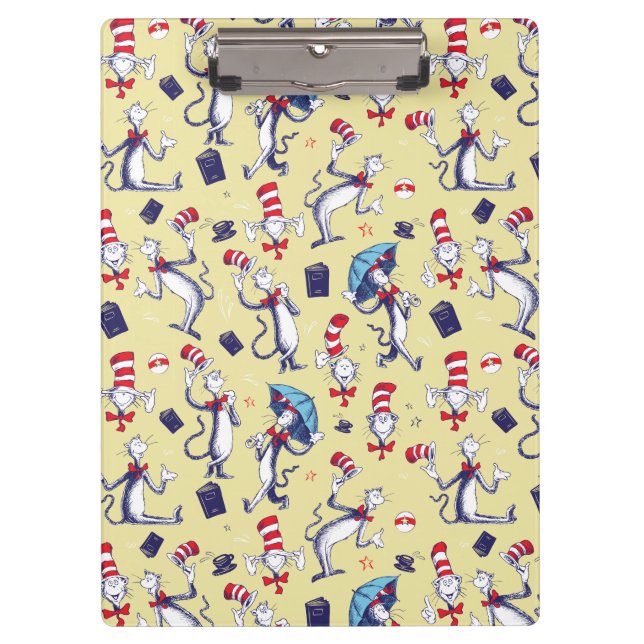 Cat In The Hat | Yellow Pattern Clipboard (Front)