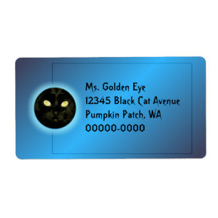 Cat in the Moon Halloween Shipping Labels