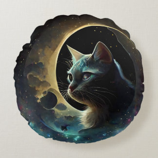 Cat in the moon pillow